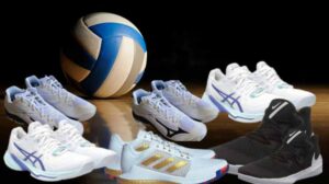 Best volleyball shoes with volleyball on ground